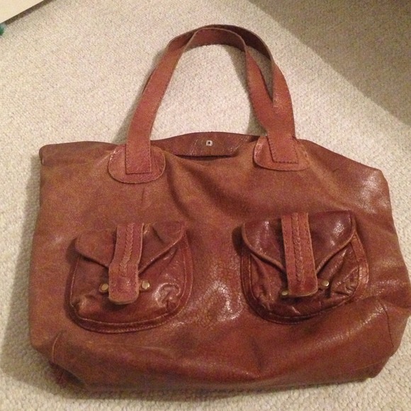Brown leather purse