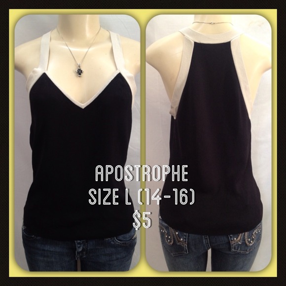 ~~~~SOLD~~~~~Apostrophe Tank Top. Size L.
