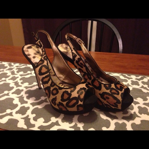Sam Edelman Penelope Platform Heels - Leopard