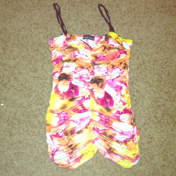 Tropical Comfy Scrunched Tank