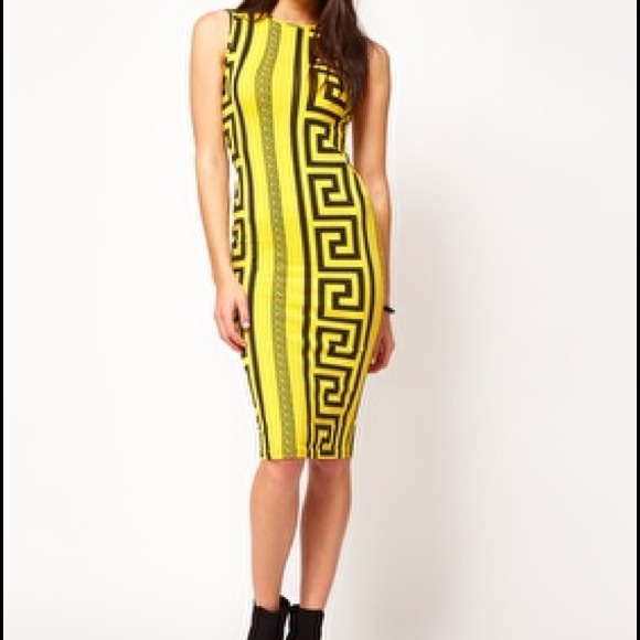 Asos Rocco print midi (yellow)