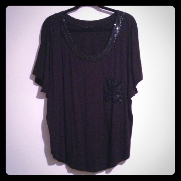 Black Top with Sequins