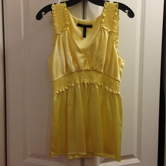 Yellow BCBG Silk Top - Medium
