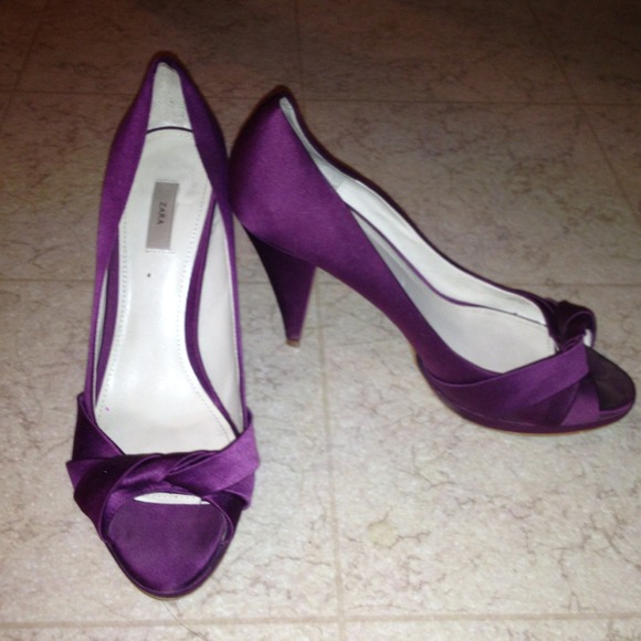 Zara purple heels