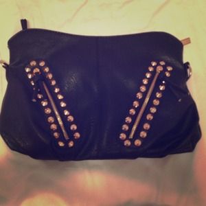 Black and gold crossbody bag