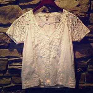 A white j crew blouse size 0