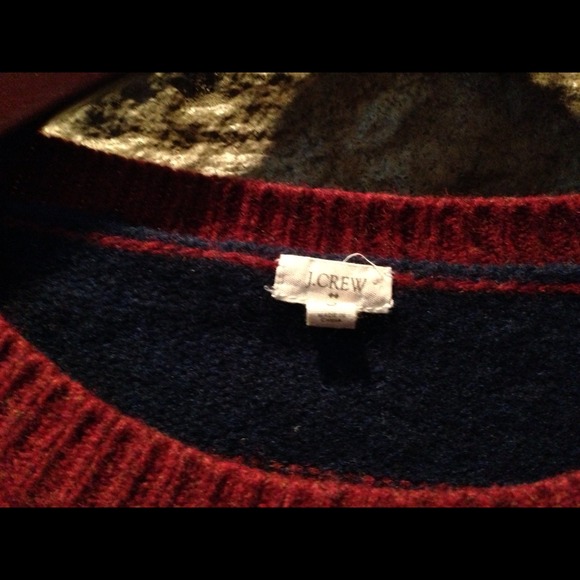 Small red and navy blue sweater from j crew! - Picture 2 of 2
