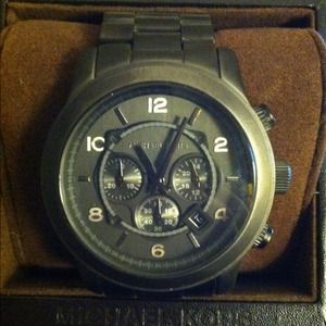 SOLD! MICHAEL KORS stainless gunmetal