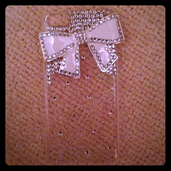 Cute white iPod 5 back case cover🎀