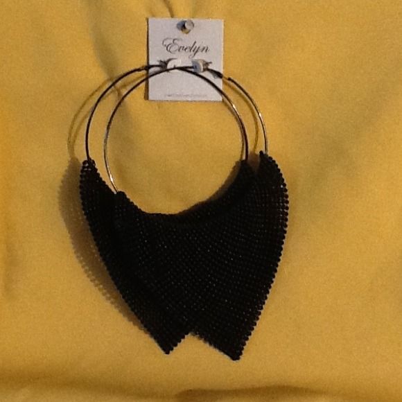 Beaded black earrings