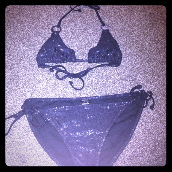Black Metallic Swimsuit