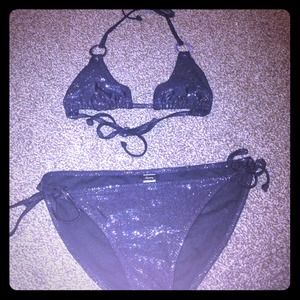 Black Metallic Swimsuit