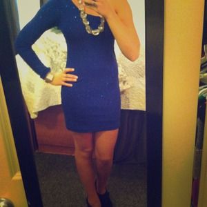 Blue One Shoulder Dress