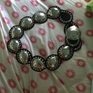 Black silver belt Size Small