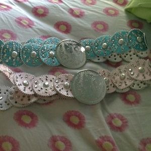 Pink and Blue Sparkle Belts Size Small