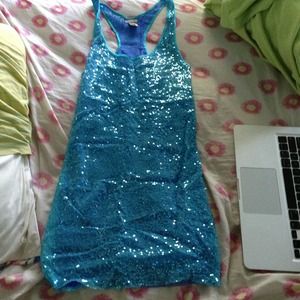 Victoria Secret Sparkle Sequin Racer Back Dress