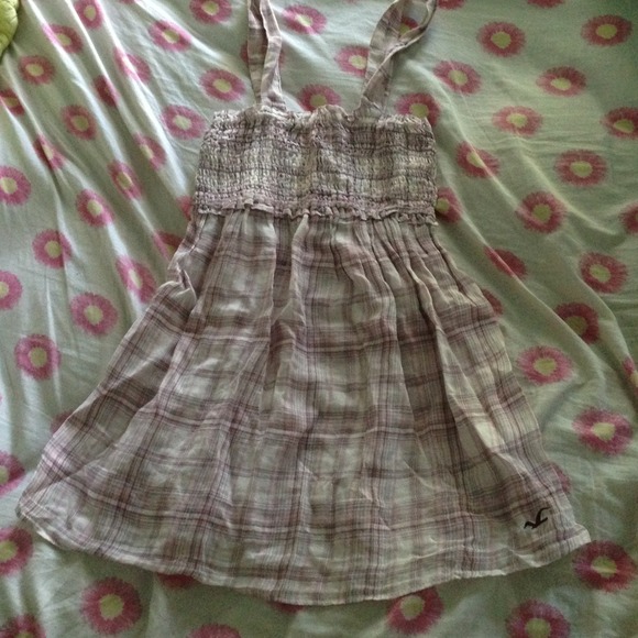 Hollister Tube Top Size Small Plaid Pink