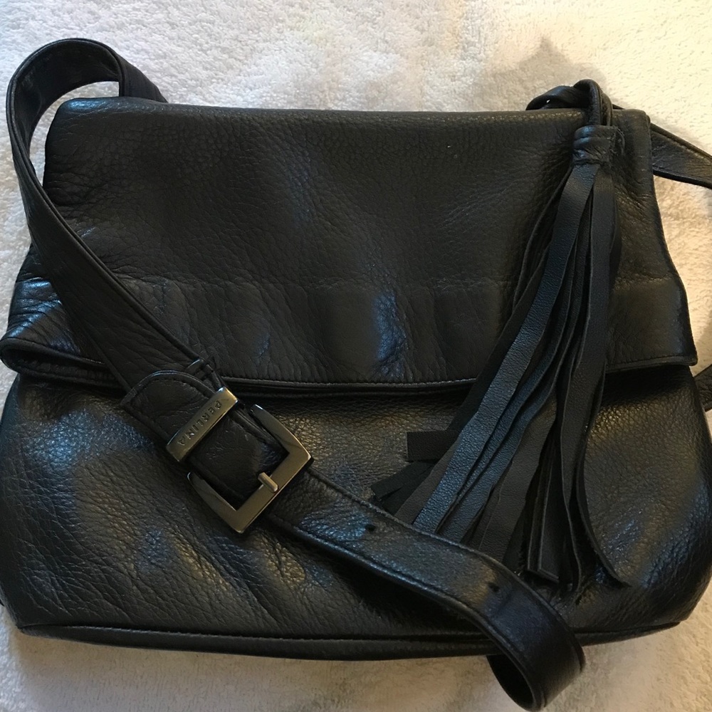 Perlina Leather Foldover Crossbody