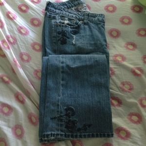 American Eagle Jeans Size 4 Flower Detail