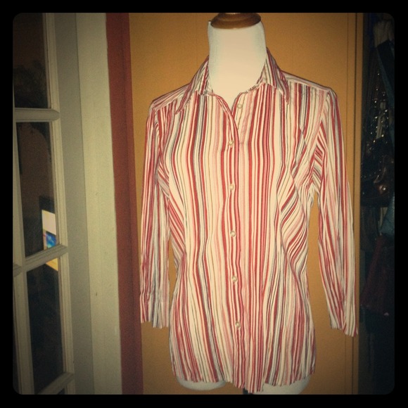 Striped button down