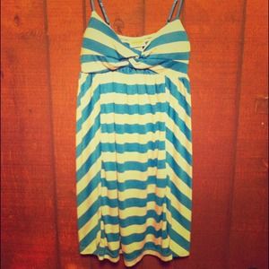 ⚡FLASH SALE ⚡Blue and heather grey striped dress