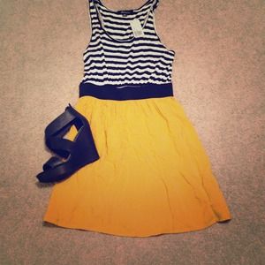 Short length stripe dress