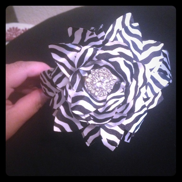 3 in 1 zebra print headband and clip.