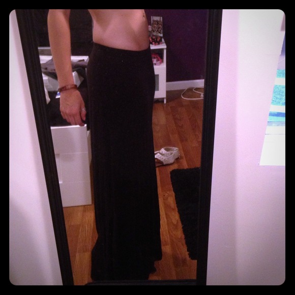 Black maxi skirt