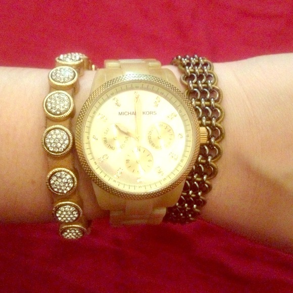Leather and Crystal bracelet