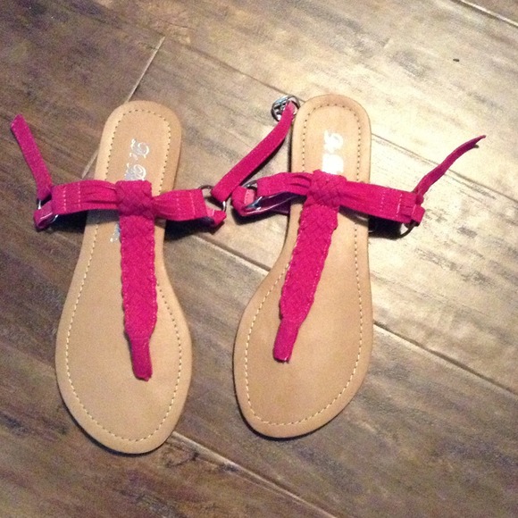 Hot pink sandals