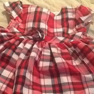 Carter's red and black plaid party dress