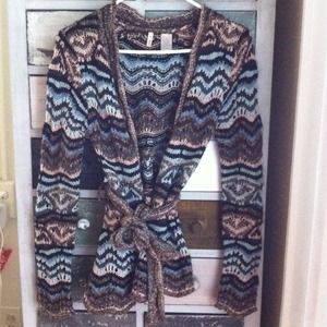 Knitted Moth sweater with belt