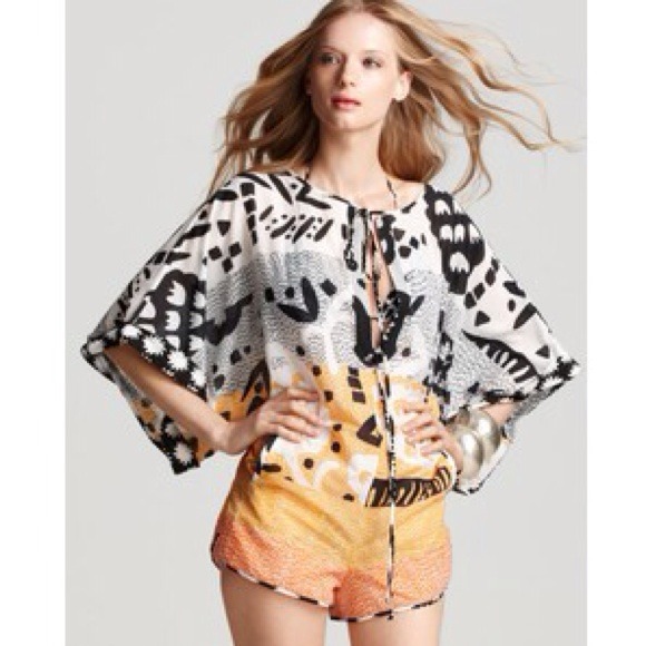 DVF Diane Von Furstenberg Kimono romper sz M or L - Picture 1 of 4