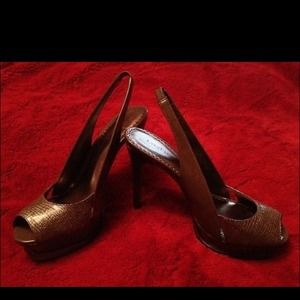 Bebe Zahara Leather Slingback Pump