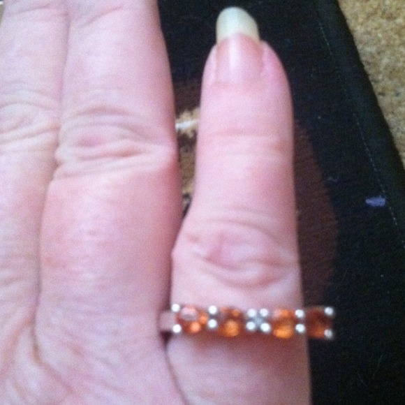 Fire Topaz and Diamond ring!