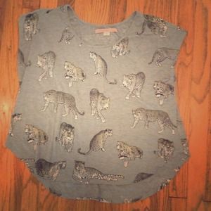 Gray Leopard Hi Low Top