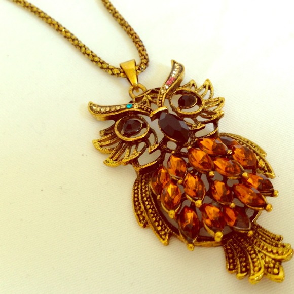 🚫SOLD🚫Large Owl Pendant Necklace