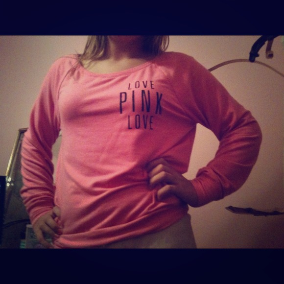 *RESERVED* Long sleeve PINK pullover with logo