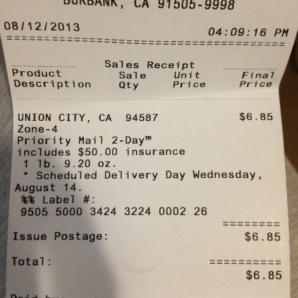 @lalaleah Receipt! - Picture 1 of 1