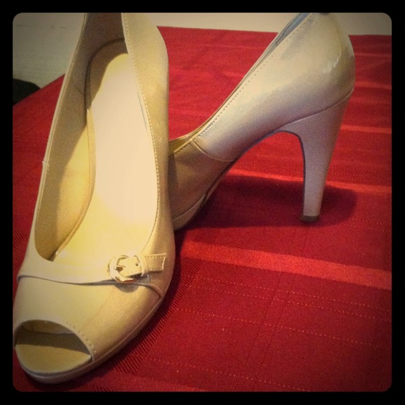 Taupe colored 3" heels