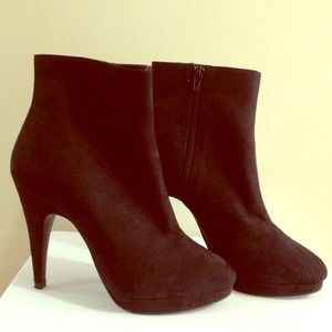 H&M black high heel booties. Size 8