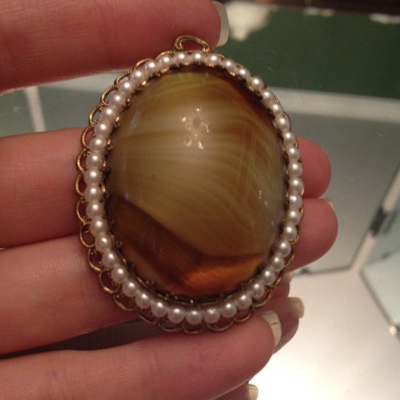 Victorian massive agate pendant - Picture 4 of 4