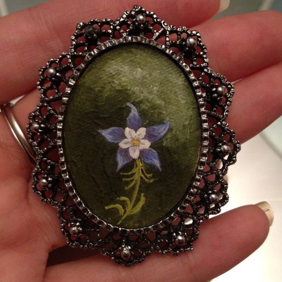 Hand painted oil pendant artisan - Picture 2 of 4