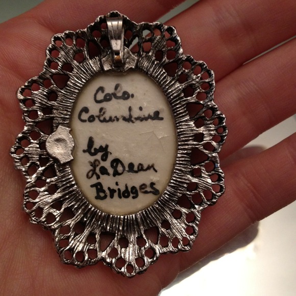 Hand painted oil pendant artisan - Picture 3 of 4