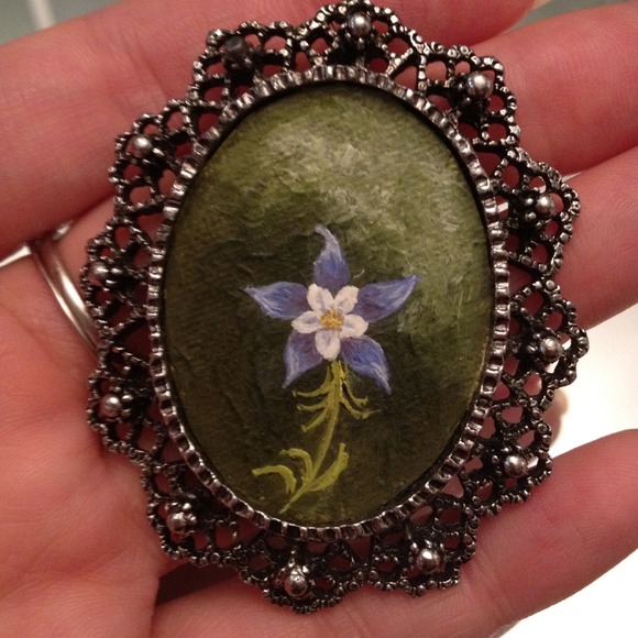 Hand painted oil pendant artisan - Picture 4 of 4