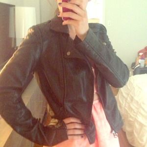 Topshop faux leather jacket