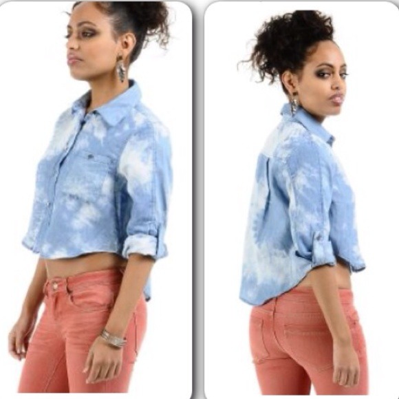 Bleach jean high low shirt