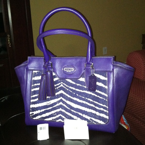 Brand new Coach Candace Zebra Satchel