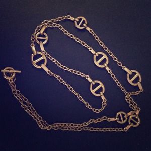 Lauren by Ralph Lauren gold toggle necklace