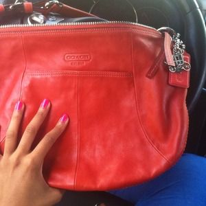 Orange coach purse